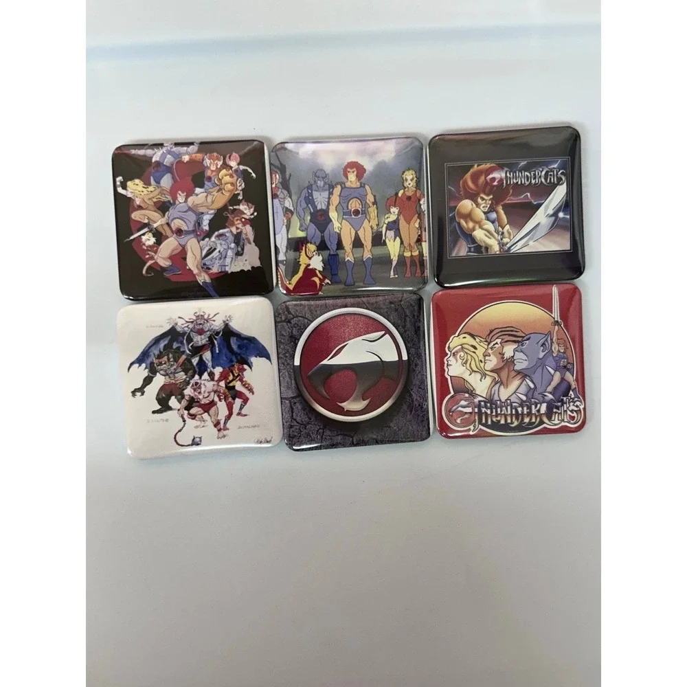 Lot of 6 thundercats 2x2 magnets